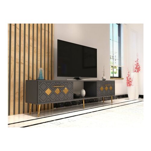 Hanah home tv polica dome anthracite gold Cene