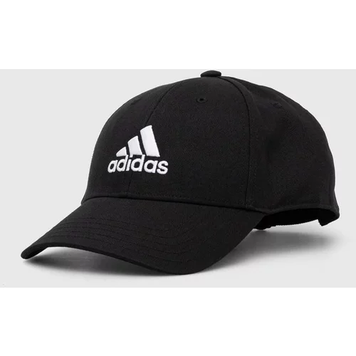 Adidas Pamučna kapa sa šiltom boja: crna, s aplikacijom