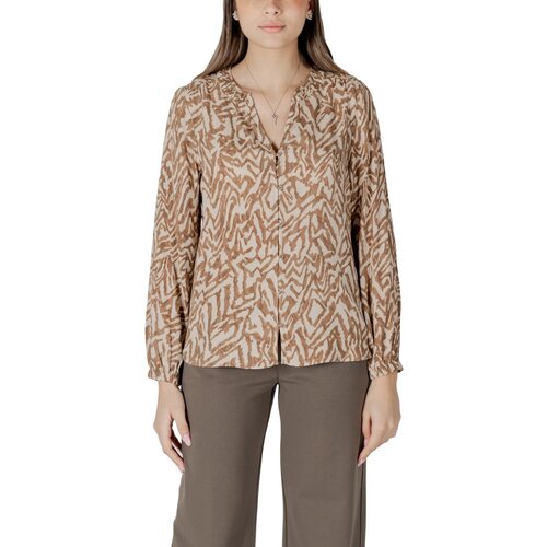 Street One Topi & Bluze Buttoned tunic blouse w collar 345323 Bež Cene