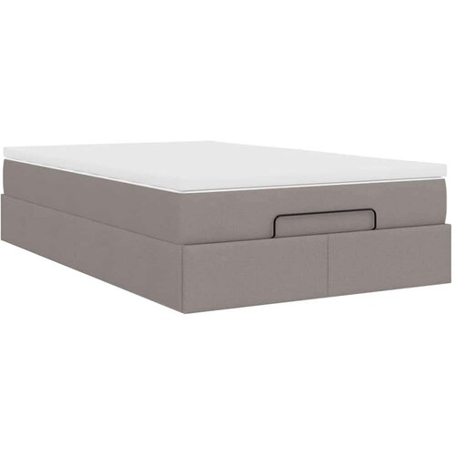 vidaXL Otomanski posteljni okvir z vzmetnico taupe 120x190 cm blago, (21611140) Cene