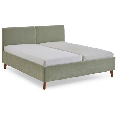 Meise Möbel Svijetlo zeleni tapecirani bračni krevet s podnicom 180x200 cm Piano – Cijene