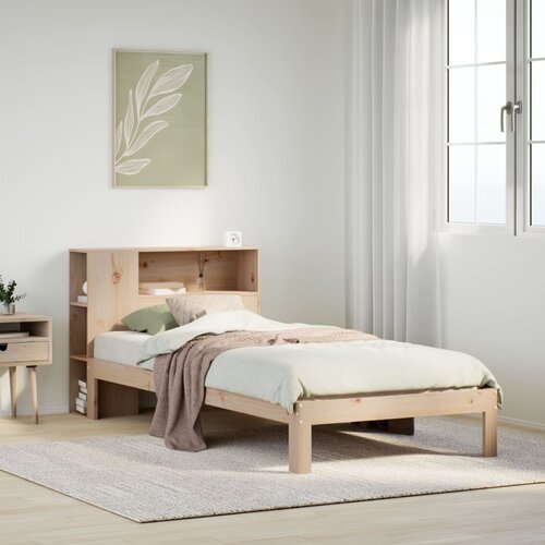 vidaXL Knjižna postelja brez vzmetnice 75x190 cm trdna borovina Cene