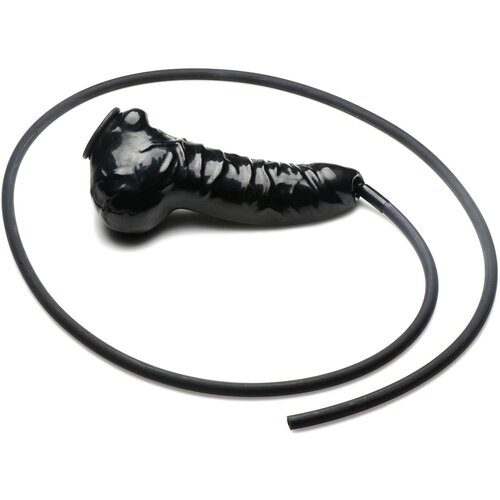 Master Series Guzzler Realistic Latex Penis Sleeve with Hose - Black Cijene
