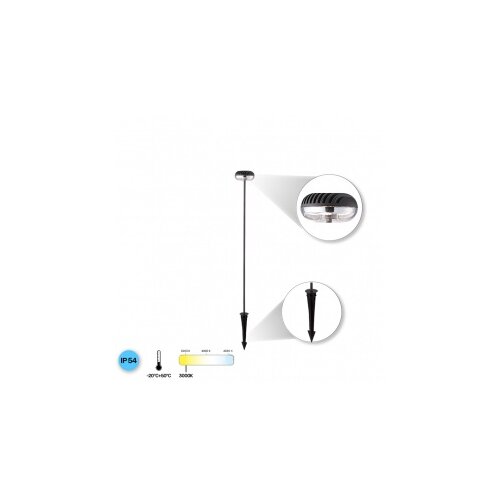 Bb Link led svetiljka hilite 5743-400 stubna 6W 3000K IP54 siva Slike