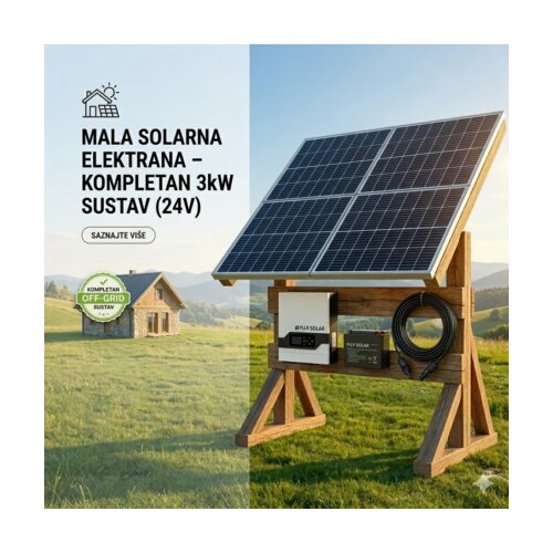  Solarni Off-Grid Sustav 3kW / 2240W &amp;ndash; Fuji 200Ah 24V LFP Slike