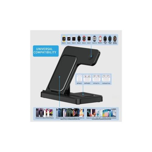  Desktop drzač za mobilni telefon Z5G 3u1 (wireless punjac za mobilni telefon, slusalice i Apple smart watch) Slike