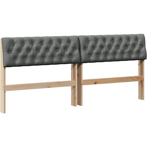 vidaXL Tapecirano vzglavje Temno siva 180 cm Masivno borovo les, (5000109668) Cene