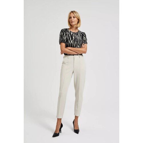Moodo Elegant women&amp;#039;s trousers in beige color Slike
