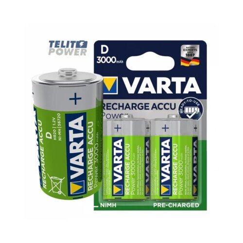 Varta Ready to Use HR20 ( D ) NiMH 1.2V 3000mAh blister 2 ( cena po komadu ) Slike