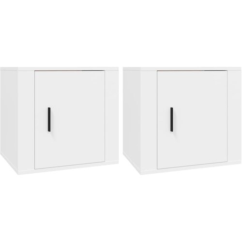 Maison Chic Dvo delni komplet Nočne omarice - Nočne mize bela 50x39x47 cm, (21688336) Slike