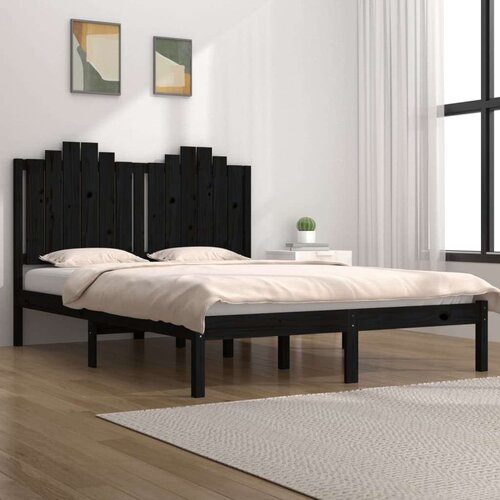  Za krevet od masivne borovine crni 140 x 190 cm Slike
