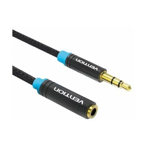 Vention Cotton Braided 3.5mm Audio Extension Cable 1.5M Black