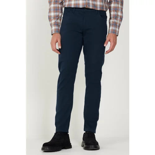 AC&Co / Altınyıldız Classics Men's Navy Blue Slim Fit Slim Fit 5 Pocket Cotton Canvas Stretchy Chino Pants
