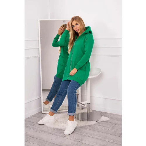 Kesi Insulated sweatshirt with a zipper at the back green