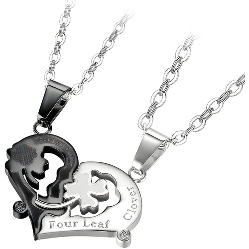 IZMAEL Ogrlice Four Leaf Clover - Crna / Srebrna Cijene