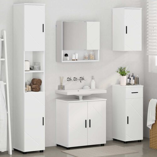  Set namje&amp;scaron;taja za kupaonicu s ladicama Zidne 5 pcs Bijelo Slike