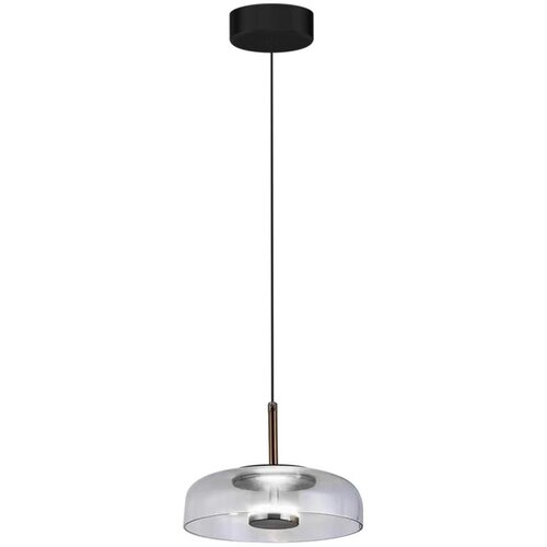  LED luster na sajli VETRO, LED 6W, 230V, prečnik 23 cm, siva/crna Cene