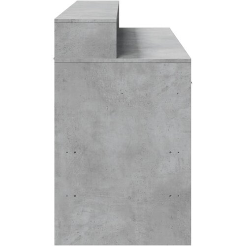  Radni stol s LED svjetlima sivi 140x55x91 cm konstruirano drvo Slike