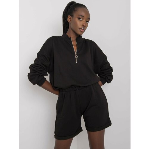 Fashion Hunters Women's black sweatshirt set Slike