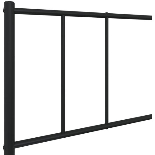  Metalni okvir za krevet s uzglavljem crni 100x200 cm Slike