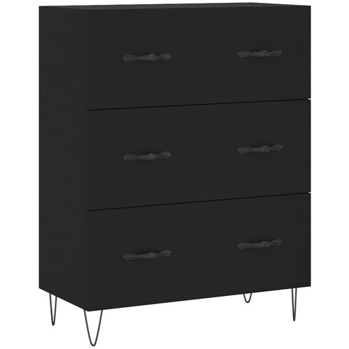 Maison Chic Komoda - Predalnik črna 69,5x34x90 cm inženirski les, (21715816) Slike