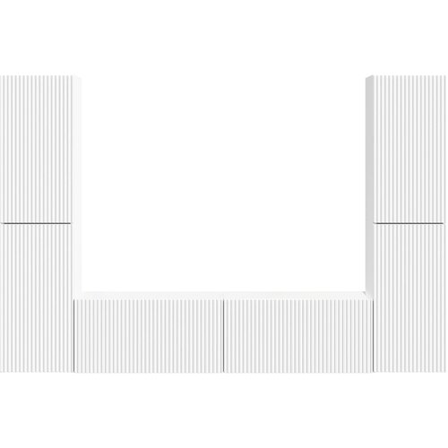  Set TV komoda 6 pcs Bijelo Konstruirano drvo Slike