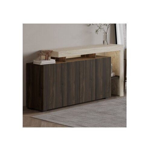 Hanah home konzola beliz travertine walnut Cene