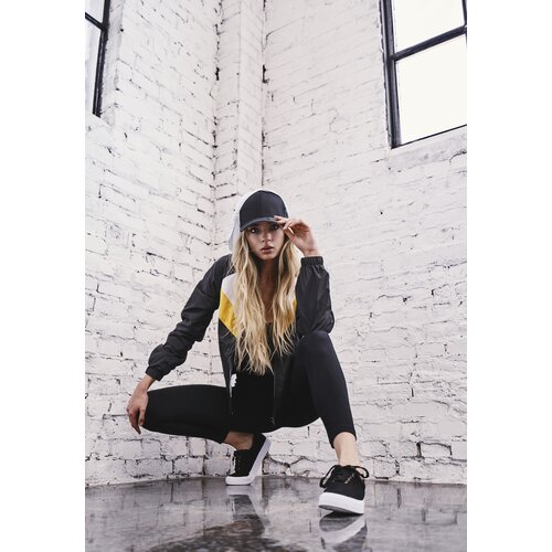 Urban Classics Women&amp;#039;s tricolor windbreaker black/white/chrome-yellow Slike