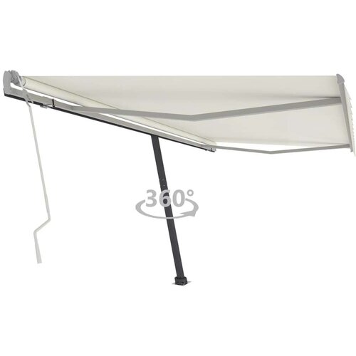  Samostojeća tenda na ručno uvlačenje 450 x 350 cm krem Slike
