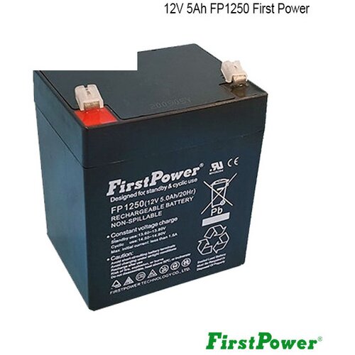 FirstPower 12V 5Ah FP1250 terminal T2 Slike