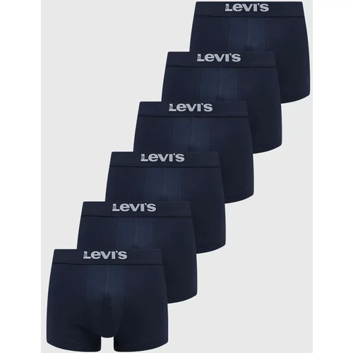 Levi's Boksarice 6-pack moški, mornarsko modra barva