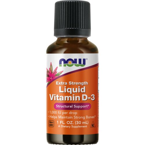 Now Foods Vitamin D3 ekstra močan NOW, 25 µg / 1000 IE (30 ml) Cene
