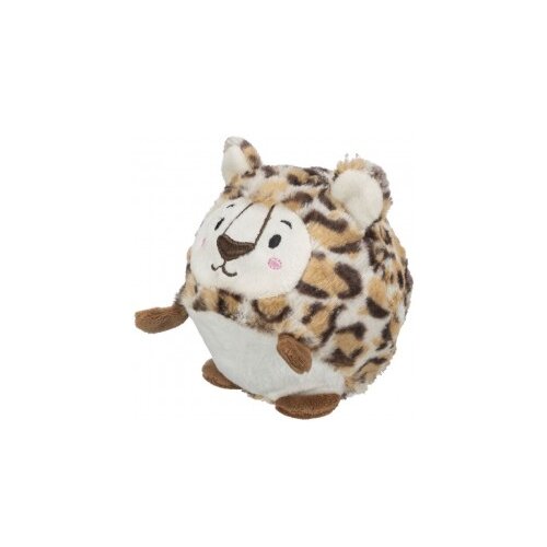Leopard gumena lopta sa zvukom obložena sa pli&amp;scaron;om 13cm Slike