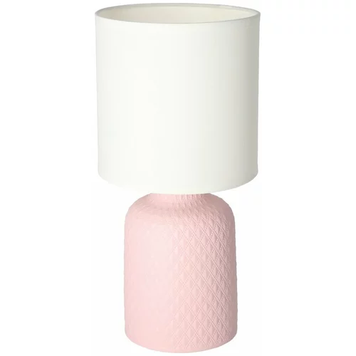 Candellux Lighting Ružičasta stolna lampa s tekstilnim sjenilom (visina 32 cm) Iner –