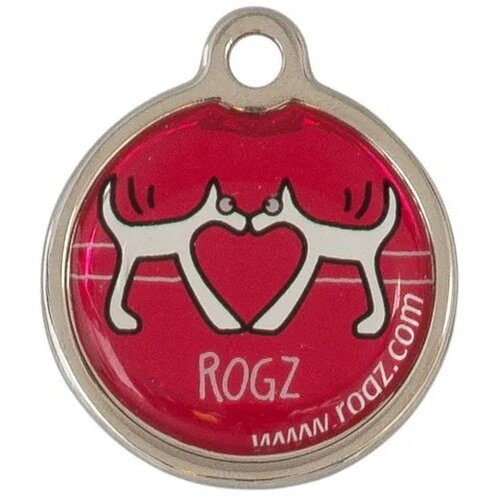 Rogz metalni privezak-adresar za pse i mačke, za graviranje L &amp;mdash; 3.1 cm Srebrni gekoni Slike