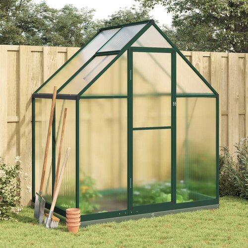 VidaXL Staklenik s okvirom zeleni 169 x 114 x 202 cm aluminijski Slike