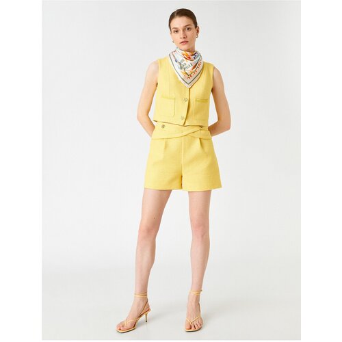 Koton Shorts - Yellow - High Waist Slike