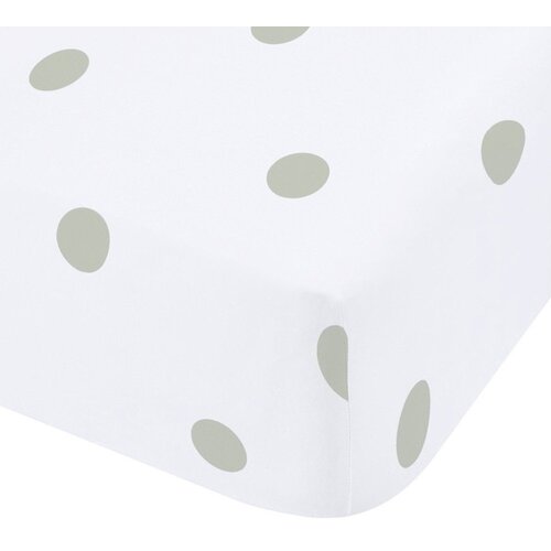 Catherine Lansfield Bijela/zelena flanelska plahta s gumom 90x190 cm Polka Dot – Cene