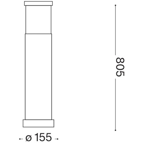 Ideal Lux - Spolja&amp;scaron;nja lampa TRONCO 1xE27/42W/230V 80 cm IP65 siva Slike