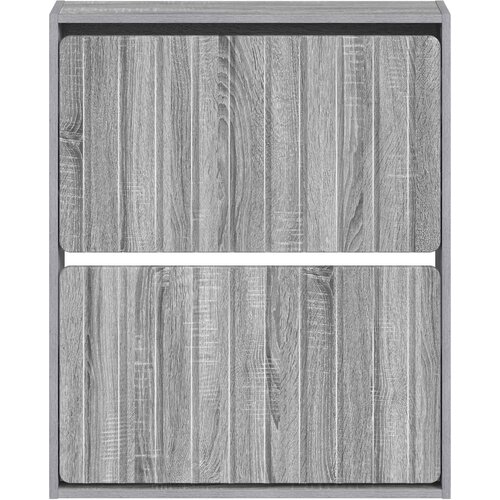  Ormar za cipele na zidu ZWOLLE 71 x 17 x 86 cm Siva Sonoma Slike