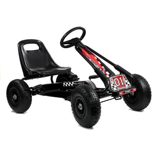  Go-Kart na pedale A-15 s pumpanim kotačima - crni Slike