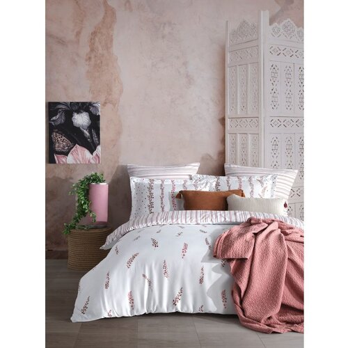  kilyos - pink powderwhite satin super king quilt cover set (eu) (it) Cene