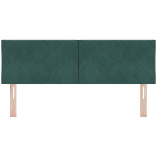  LED glava kreveta Tamnozelena 144 cm Bar&amp;scaron;un Slike