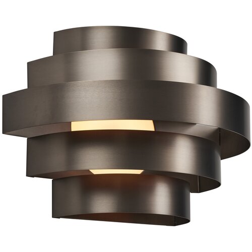 QAZQA Moderna stenska svetilka gunmetal vklj. LED s 3-stopenjskim zatemnjevanjem - Lines Slike