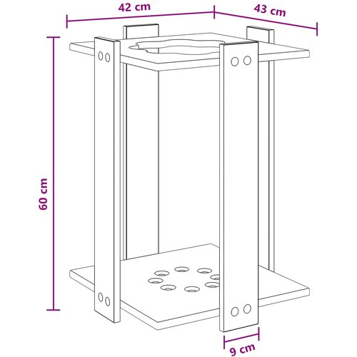  Stalak za bilijarske cueve Konstruirano drvo 42 x 43 x 60 cm Slike