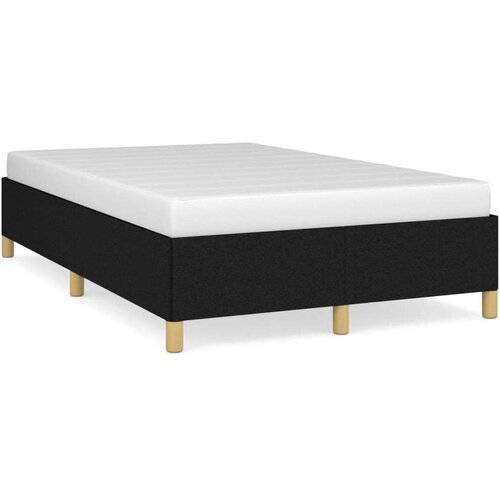  Okvir kreveta crni 120 x 190 cm od tkanine Slike