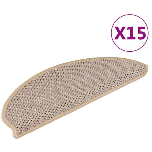 vidaXL Samolepilne preproge za stopnice sisal 15 kosov 65x21x4 cm, (20753253) Cene