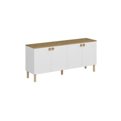 Hanah home konzolno ogledalo Lotus, 180x81x45 cm, bijela Slike