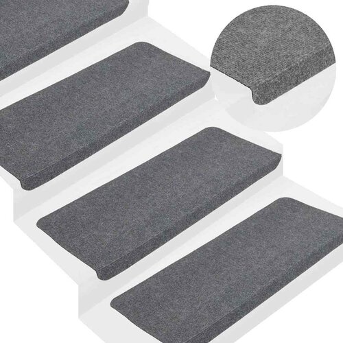  Samoljepljivi otirači za stepenice 15 kom 65x24,5x3,5 cm sivi Cijene
