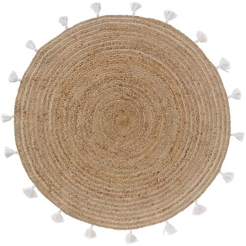 Douceur d int&amp;eacute;rieur Bijeli/u prirodnoj boji okrugli tepih &amp;oslash; 120 cm Shira &amp;ndash; Slike
